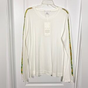 NWT ADAM Loves The Whitney Phoebe Washburn Ruler Long Sleeve Tee White Men’s XL